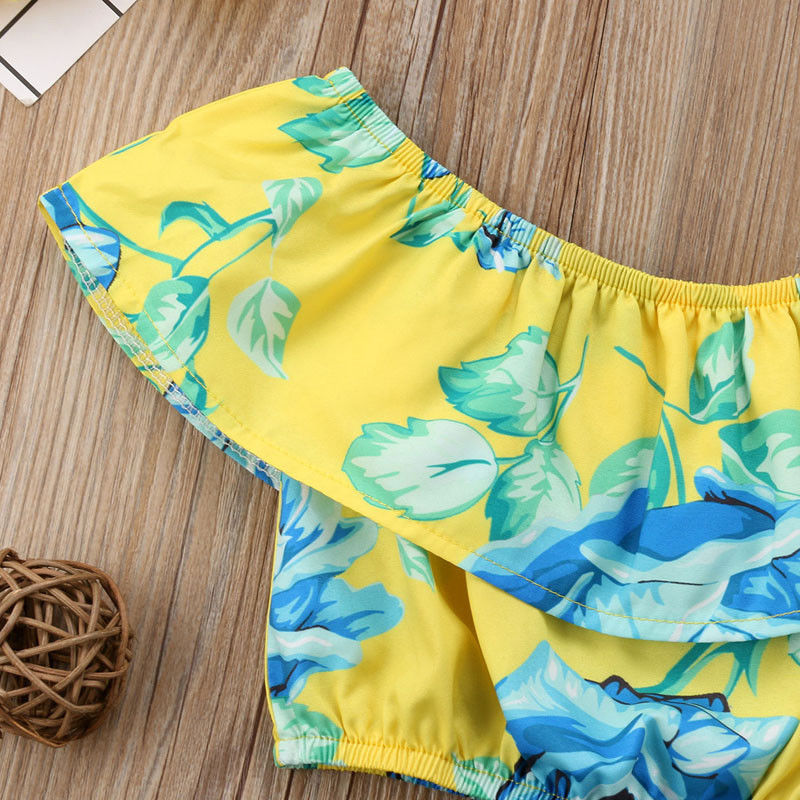 0 5T 2Pcs Girls Summer Floral Clothes Sets Baby