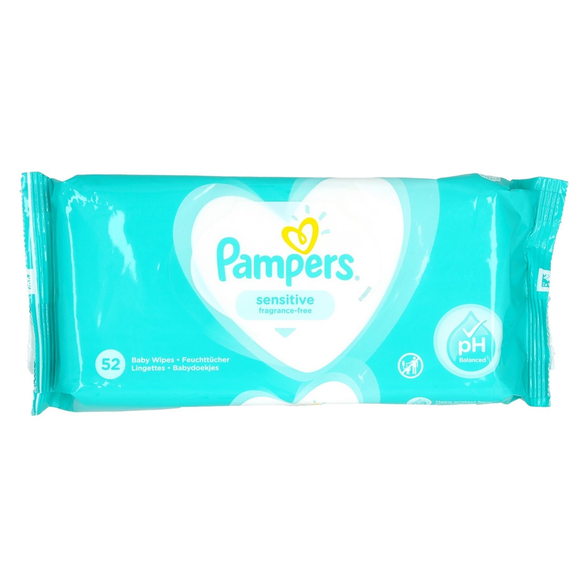 Pampers baby wipes 52 pieces sensitive