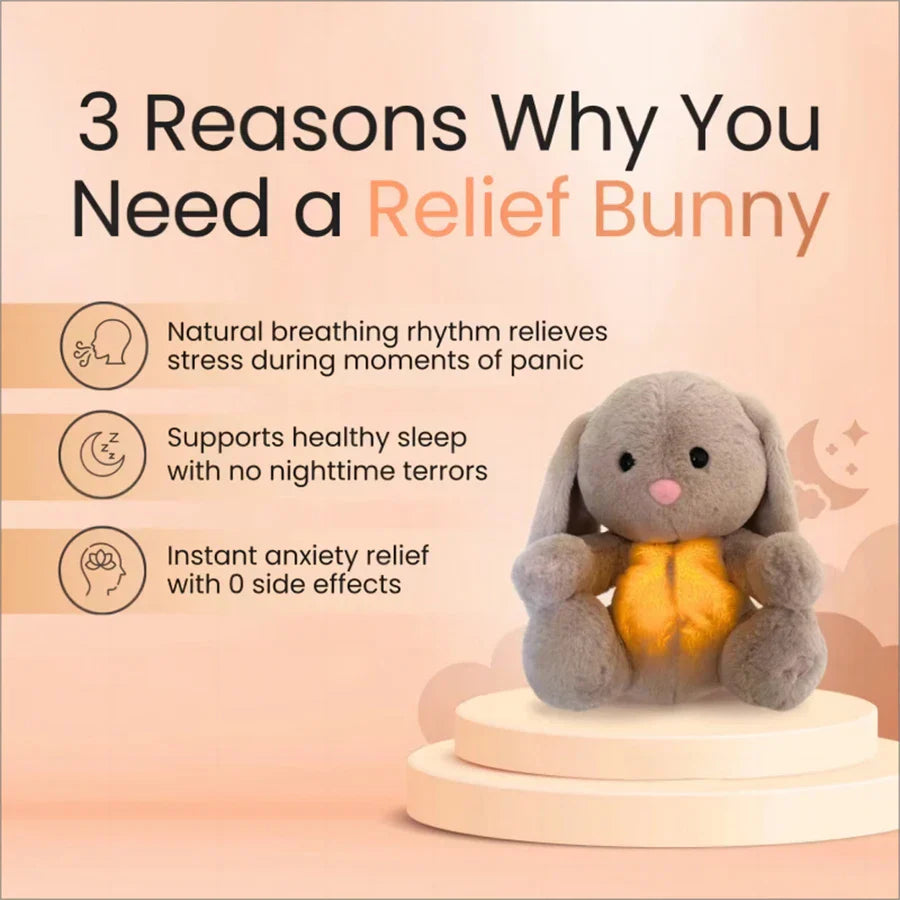 NNEOBA Breathing Teddy Bear with Music & Light