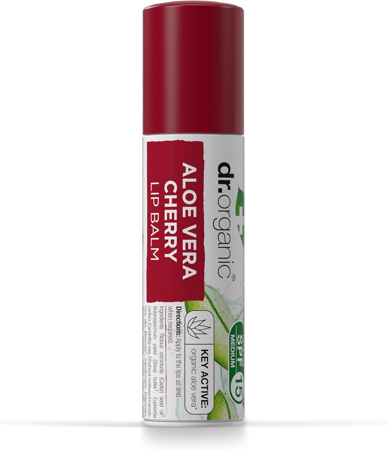 Dr Organic Plus Aloe Vera Cherry Lip Balm 5.7ml