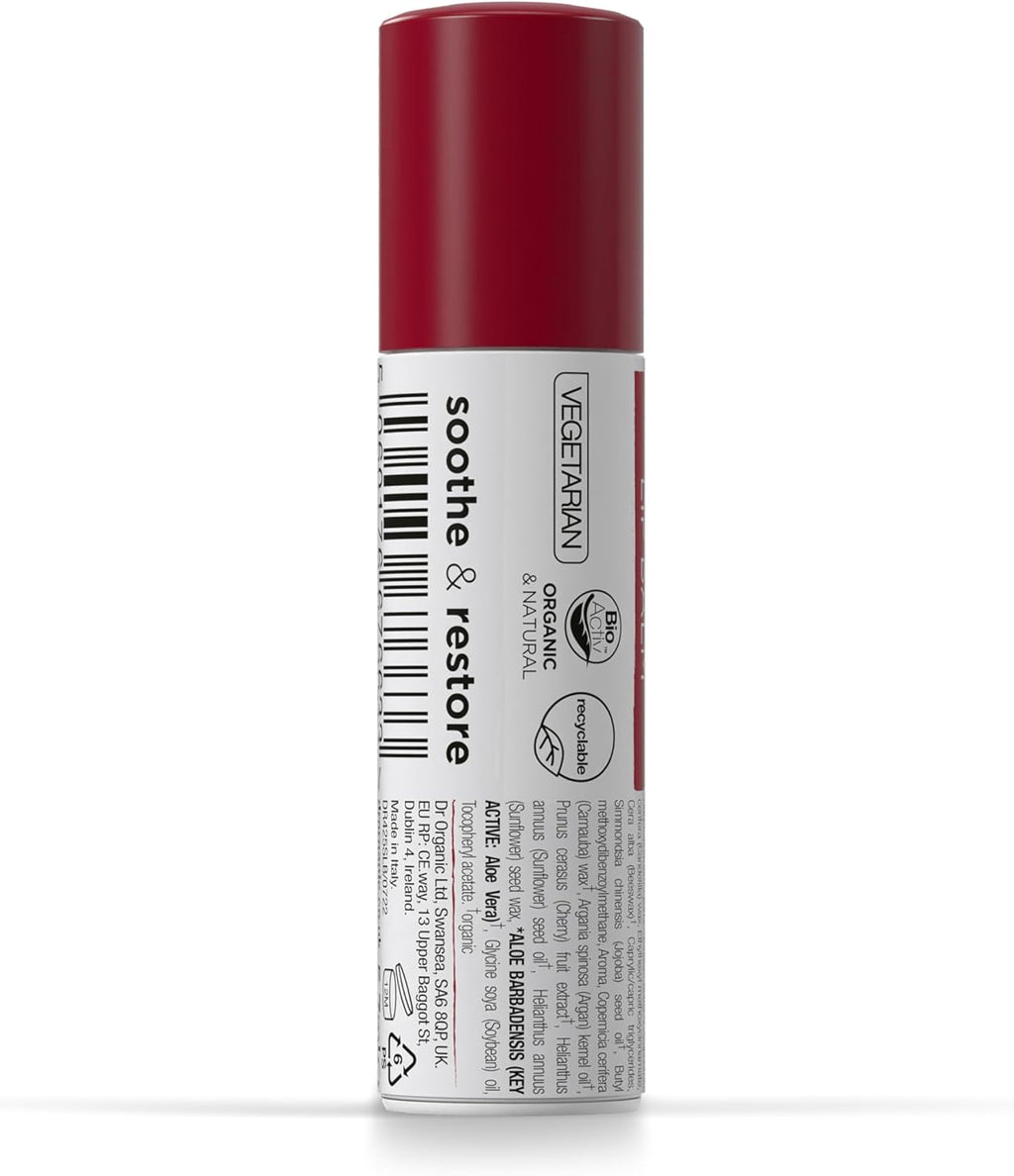 Dr Organic Plus Aloe Vera Cherry Lip Balm 5.7ml