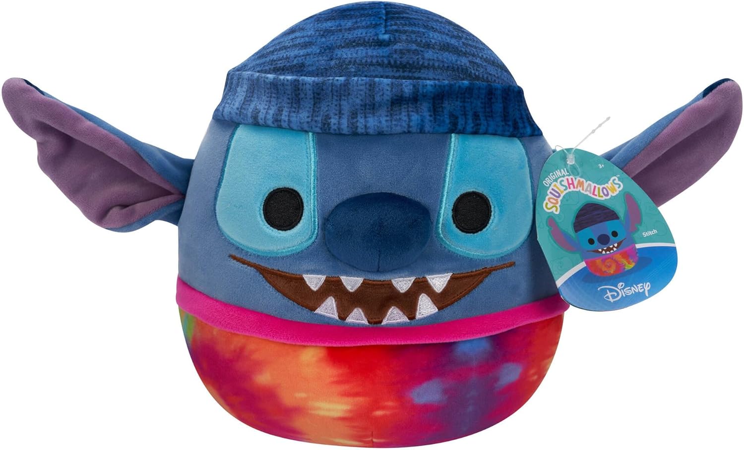 Squishmallows 8''Stitch Tie Dye Wearing Beanie Plush