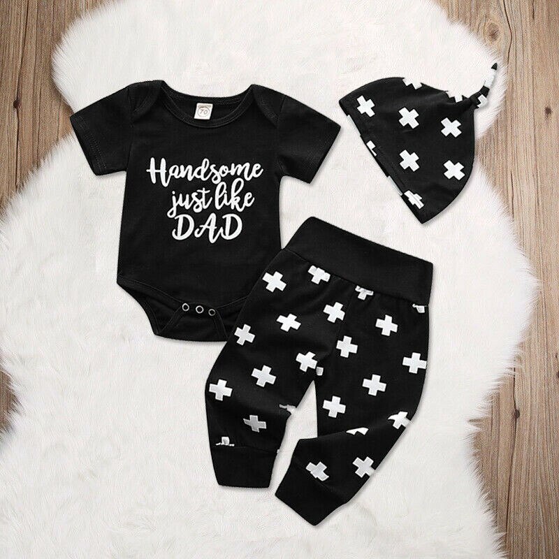 Fashion Summer Baby Boy Girl Unisex Clothes Sets