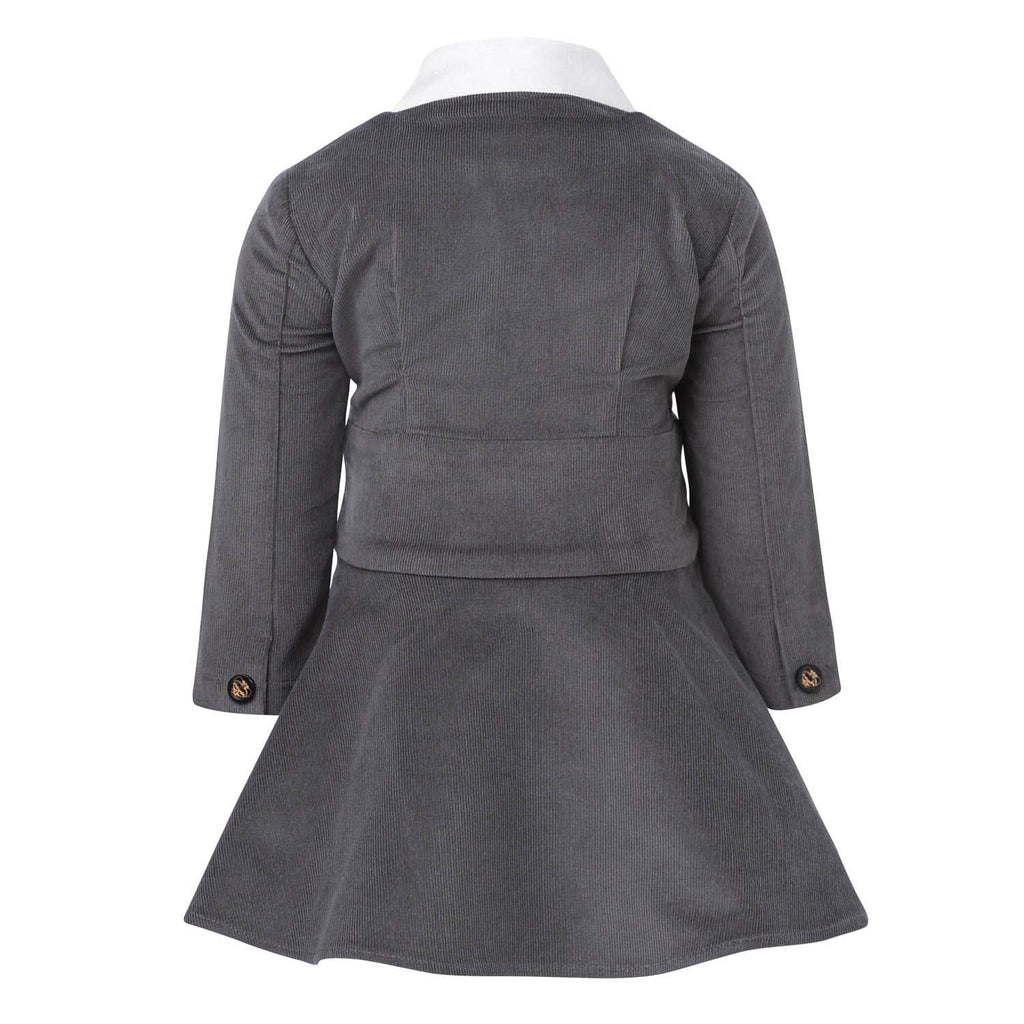 Grey Corduroy Baby Dress