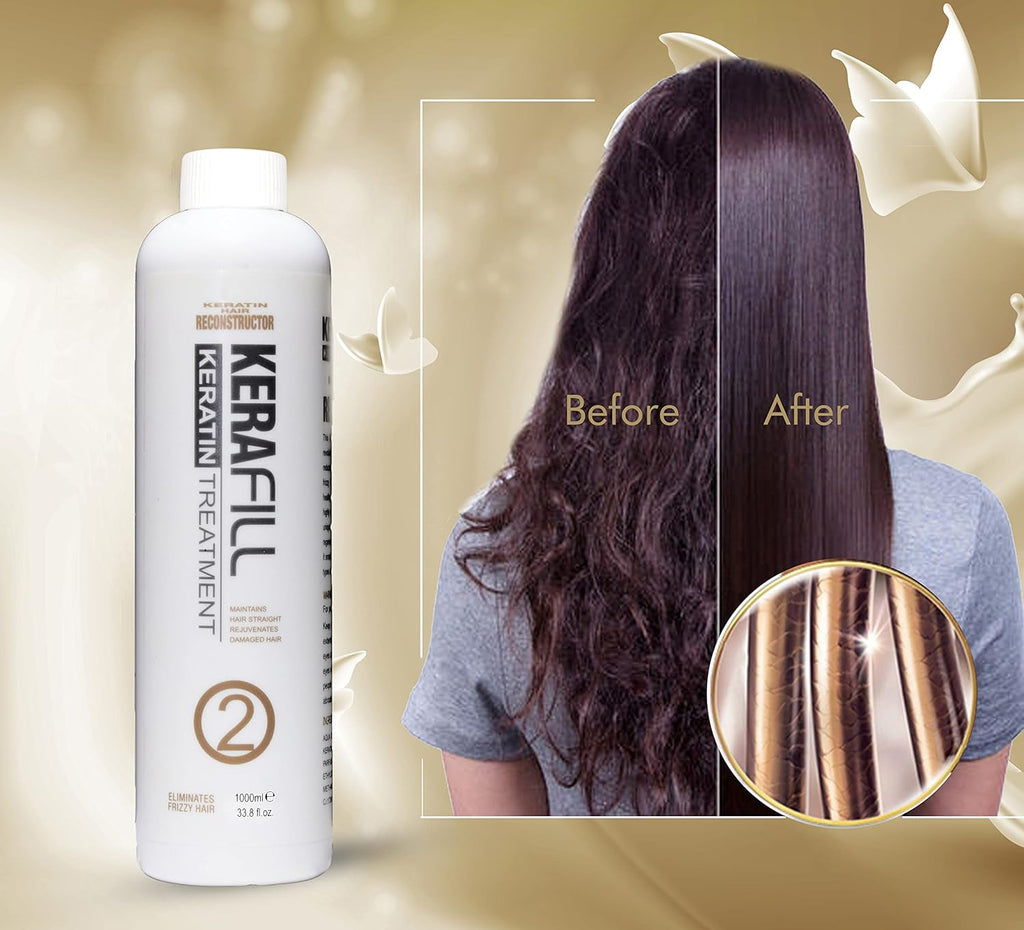 Kerafill Professional Keratin Hair Reconstructor Hair Straight & Repairs 280ml