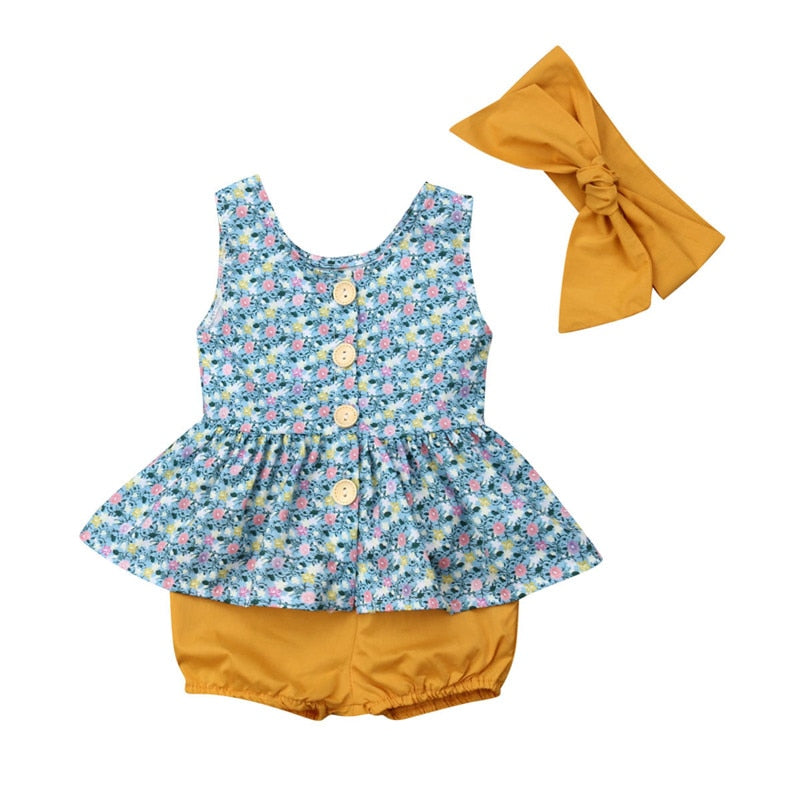 Newborn Baby Girls Clothes Sets Summer Princess