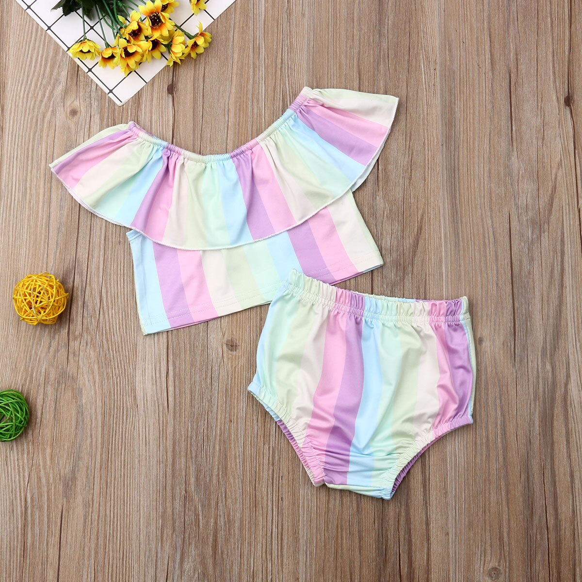 Newborn Infant Baby Girls Summer Clothes Sets 0