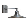 Industrial Satin Nickel Wall Light with Adjustable Shade - E27 Fitting ~5953