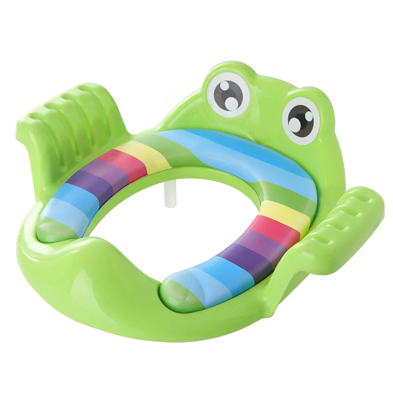 Removable Baby Toilet Training Seat Potties Seat With Armrest Girls Boy Toilet Training Potty Safety Cushion Infant Care- Green
