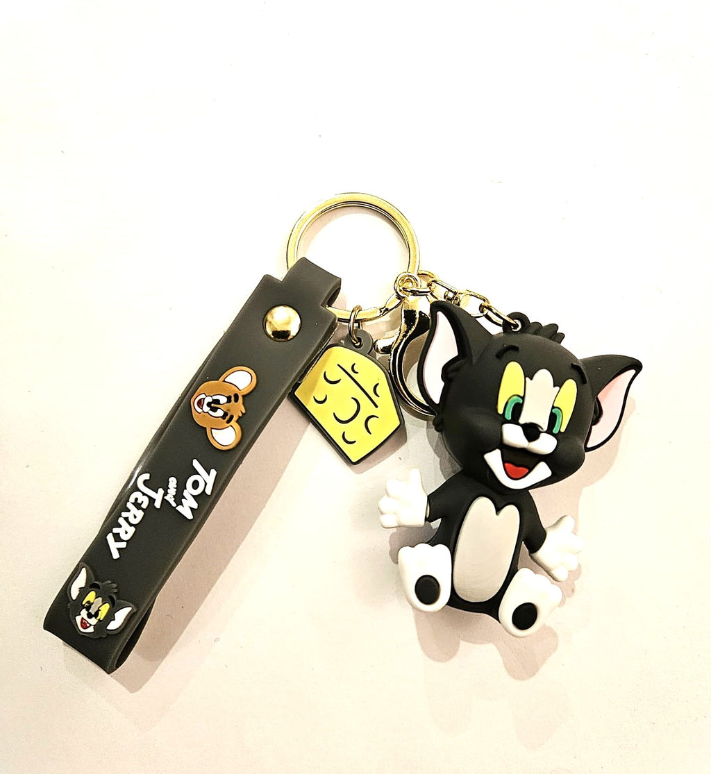 TOM & JERRY THEMED KEYRING KEYCHAIN VARIOUS DESIGNS CHOOSE