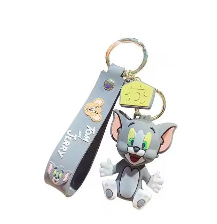 TOM & JERRY THEMED KEYRING KEYCHAIN VARIOUS DESIGNS CHOOSE