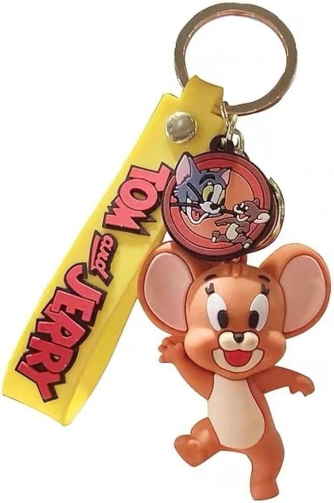 TOM & JERRY THEMED KEYRING KEYCHAIN VARIOUS DESIGNS CHOOSE