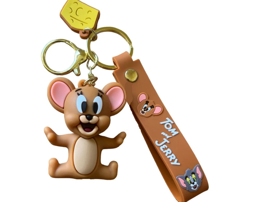 TOM & JERRY THEMED KEYRING KEYCHAIN VARIOUS DESIGNS CHOOSE