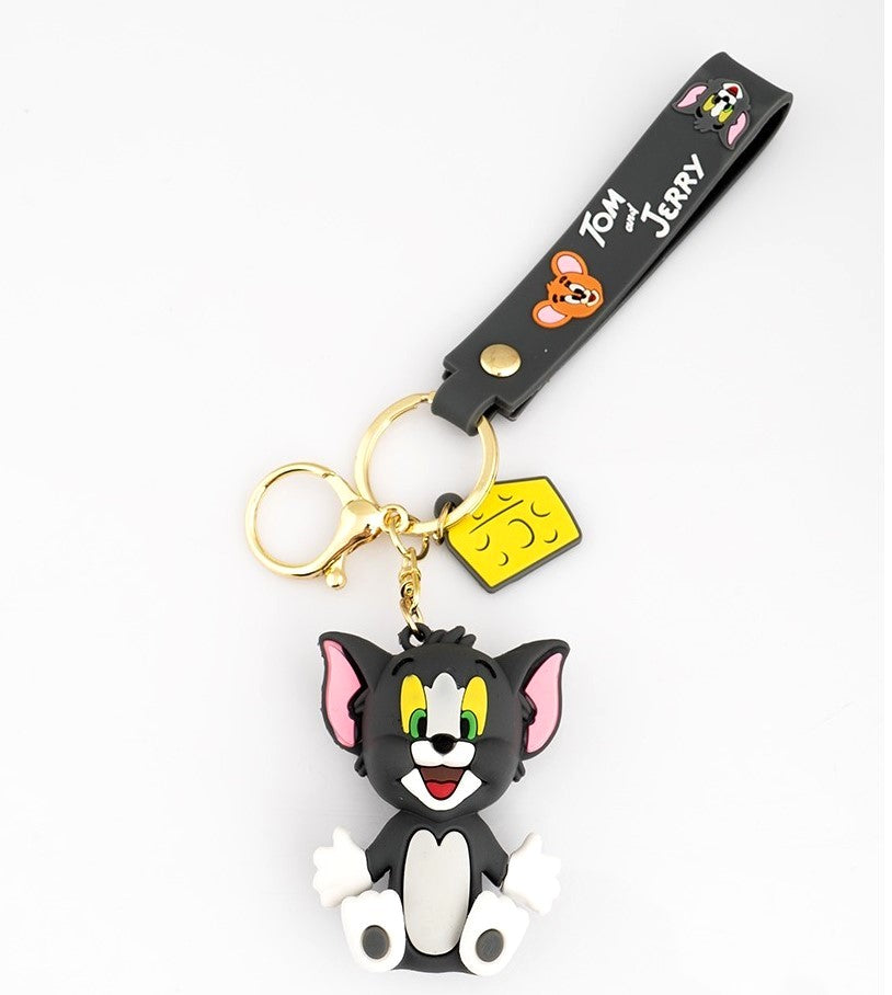 TOM & JERRY THEMED KEYRING KEYCHAIN VARIOUS DESIGNS CHOOSE