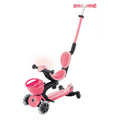 NNEDSZ Globber Go Up Baby Lights 360 - Pastel Pink/ Deep Pastel Pink