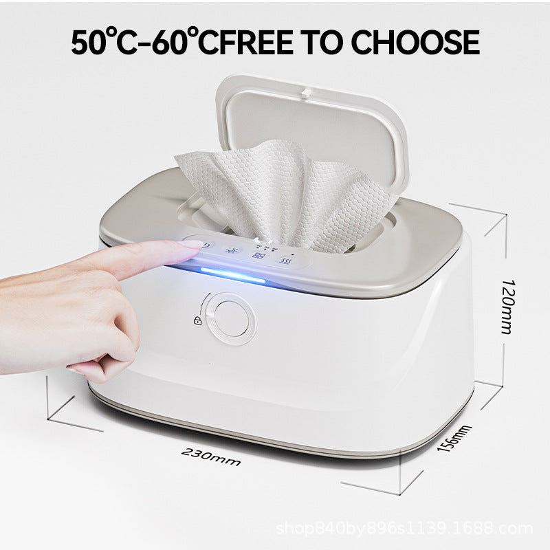 NNEDSZ White USB-Powered Baby Wet Wipes Warmer - Portable and Adjustable Heating