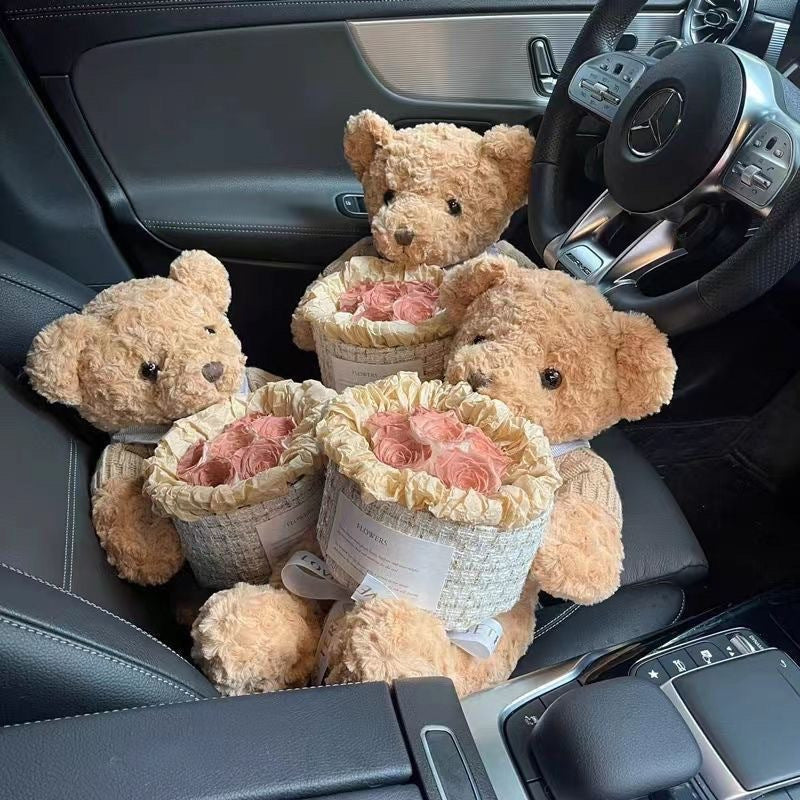 Teddy Bear Plush Doll with Birthday Hat